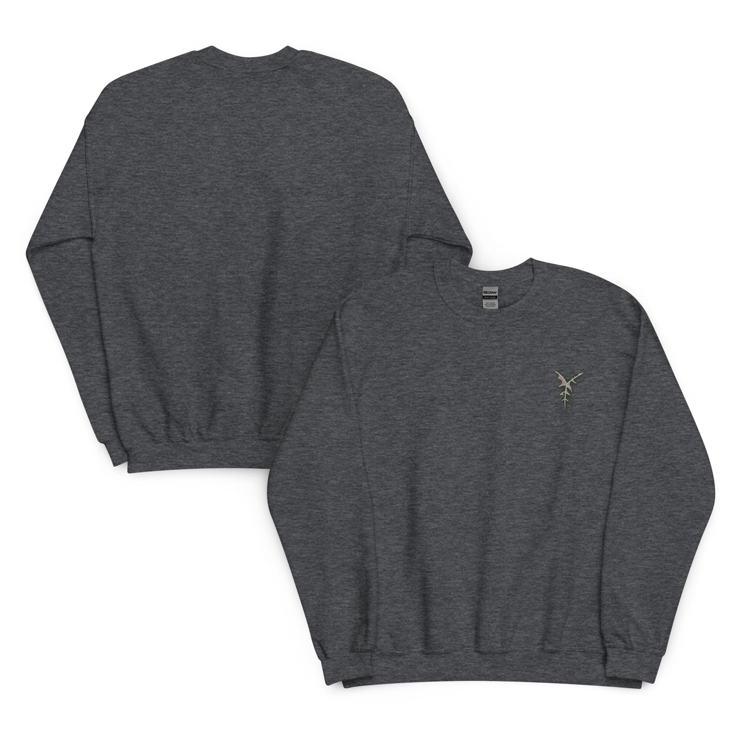 Unisex Embroidered Sweatshirt Alocasia Nobilis variegated