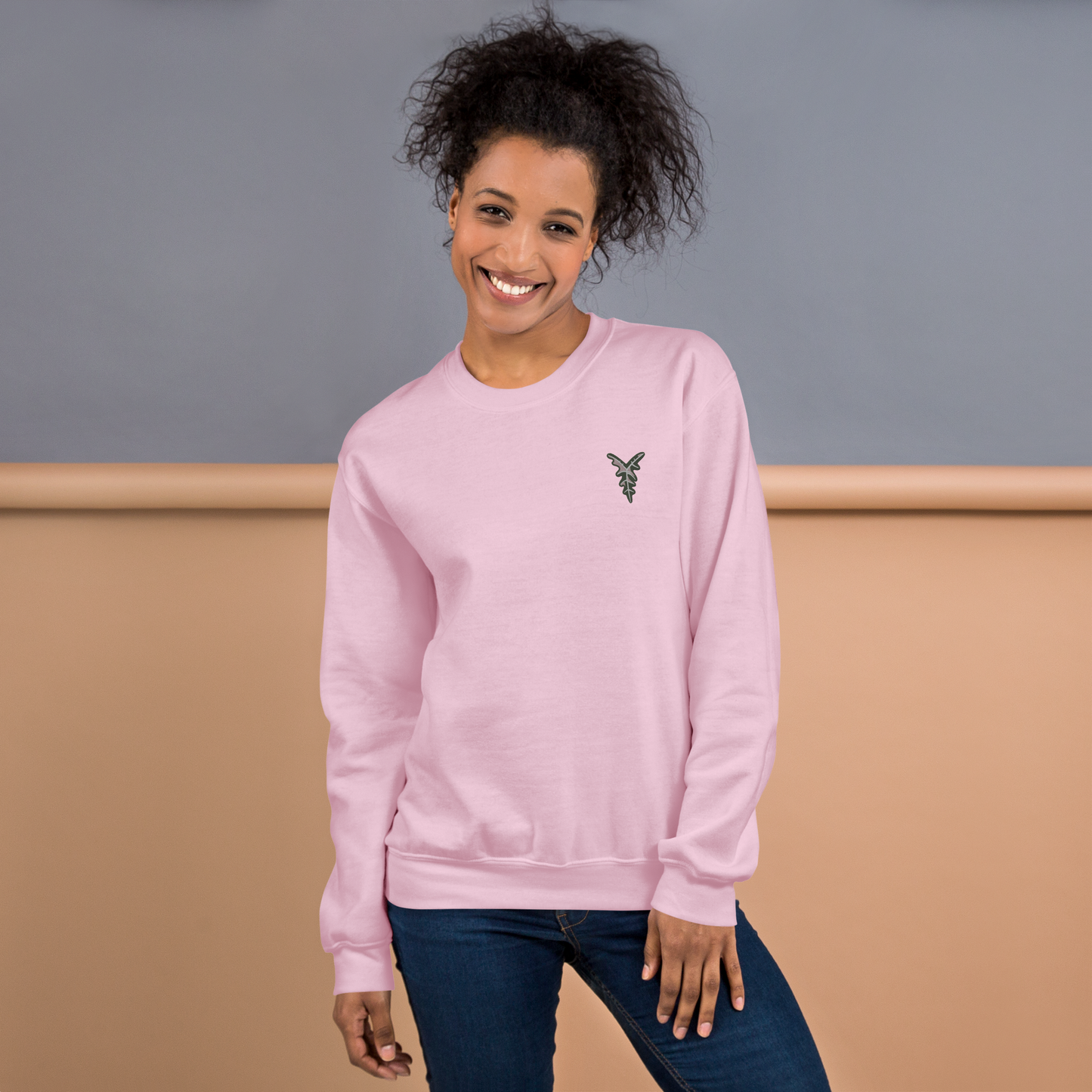 Unisex Embroidered Sweatshirt Alocasia Nobilis variegated
