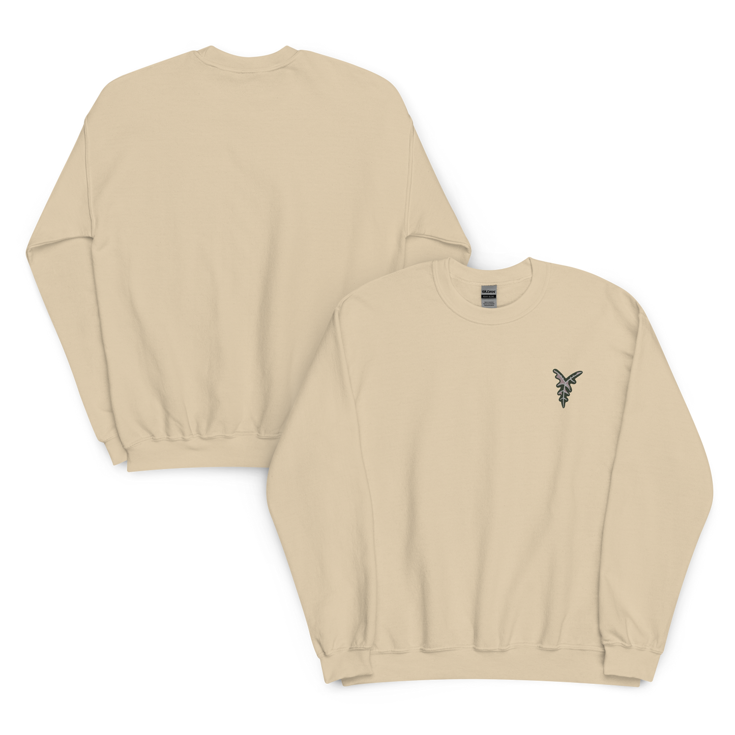 Unisex Embroidered Sweatshirt Alocasia Nobilis variegated