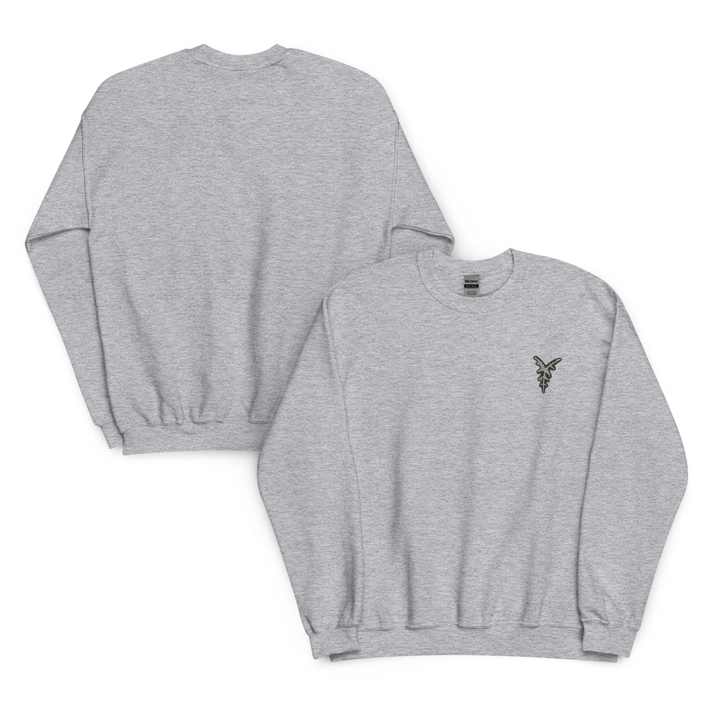 Unisex Embroidered Sweatshirt Alocasia Nobilis variegated