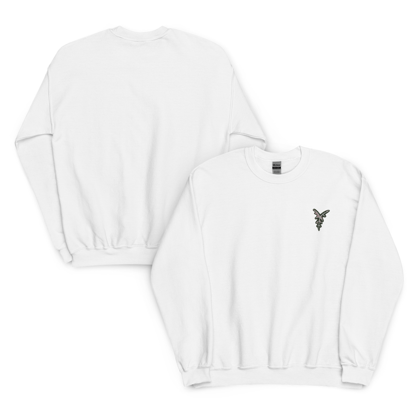 Unisex Embroidered Sweatshirt Alocasia Nobilis variegated