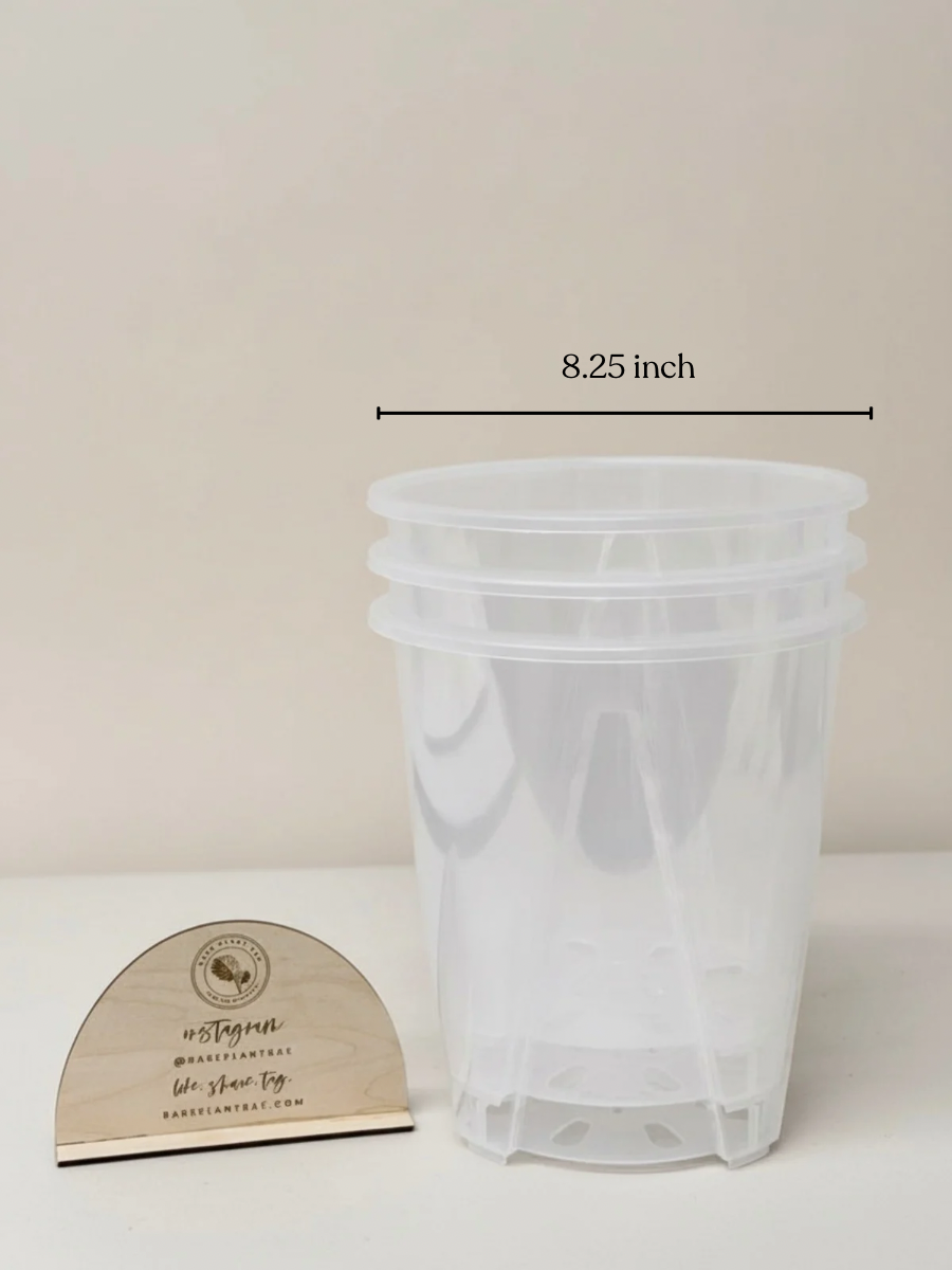 11 oz plant pot XXL Clear Planter Pots (up to 11-inch) (Set of 3)