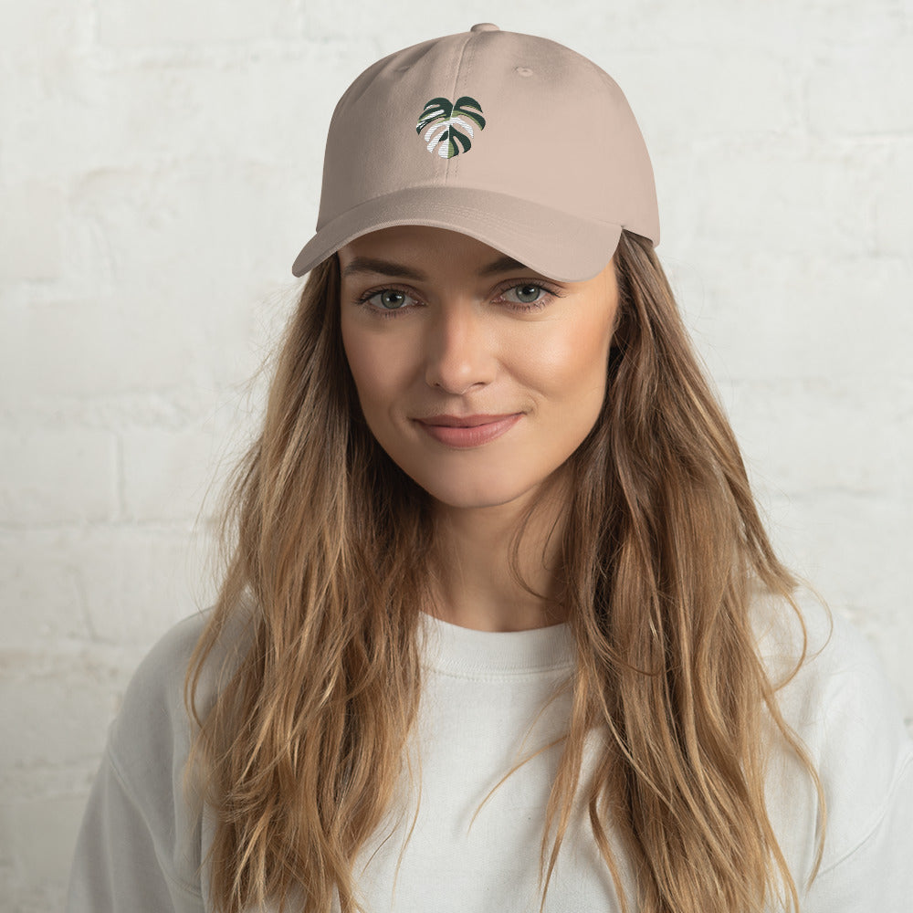 Embroidered Hat - Monstera Albo