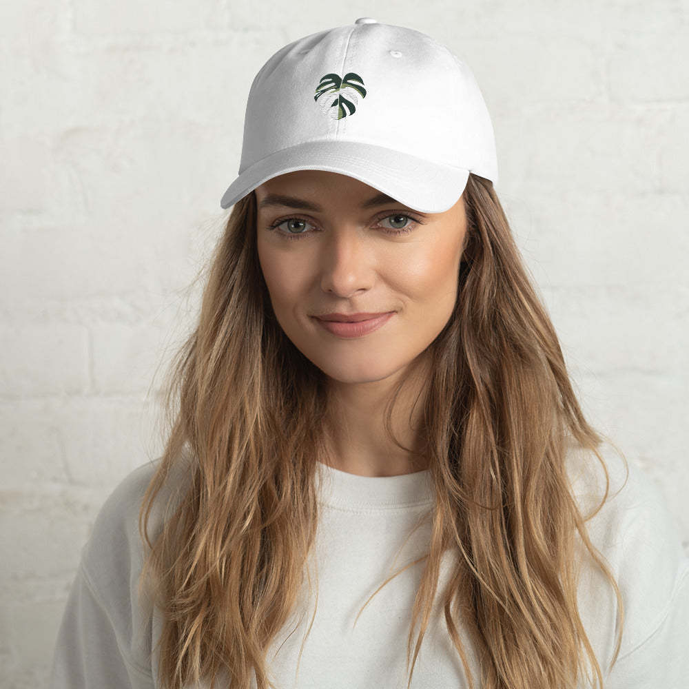 Embroidered Hat - Monstera Albo