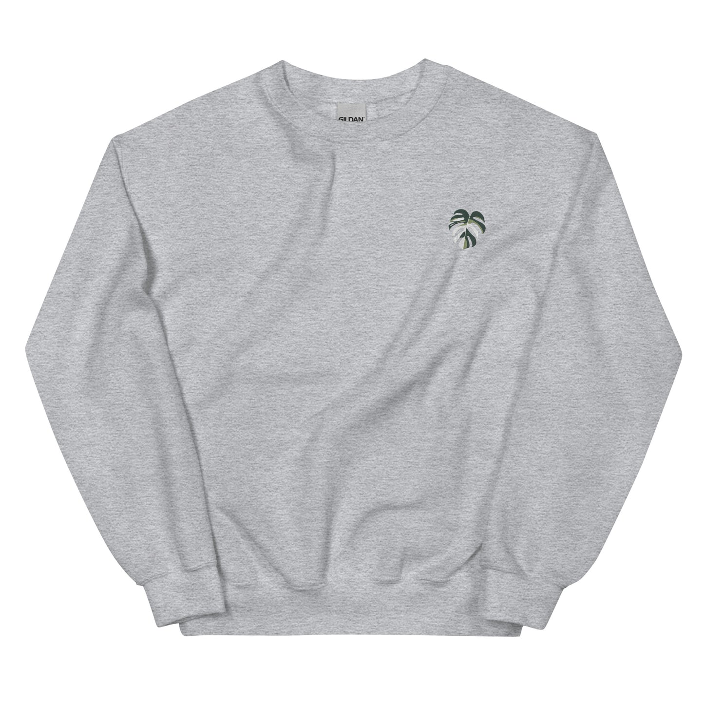 Unisex Embroidered Sweatshirt Monstera Albo